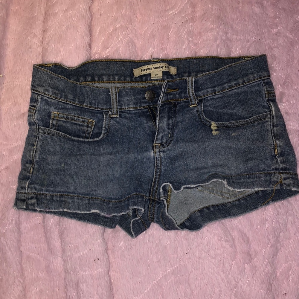 jean shorty shorts